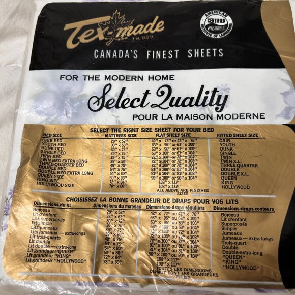 NOS Royal Orchid Texmade Vintage Twin Flat Sheet 72" x 100" Finished - Picture 7 of 10